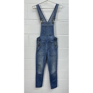 MADEWELL Skinny Crop Overalls in Hewitt Wash / Women's XXS